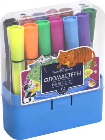 Фломастеры "Kidscolor" (12 цветов) (32-0037) Фломастеры "Kidscolor" (12 цветов) (32-0037) обложка книги