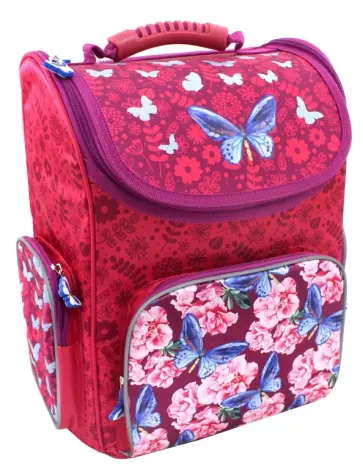 Ранец школьный "Butterfly", малиновый (830800) обложка книги
