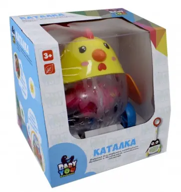 Игрушка пластиковая светящаяся, каталка  "КУРОЧКА" (ВВ2380) обложка книги