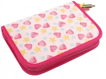 Пенал "Hearts" (с наполнением, 16 предметов) (49120-11) обложка книги