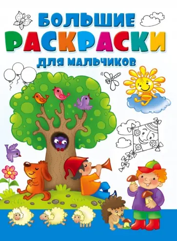Большая раскраска для мальчиков обложка книги