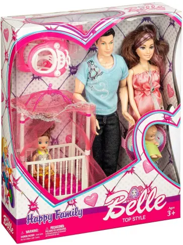 Набор кукол "Счастливая семья" с аксессуарами (X600-97) обложка книги