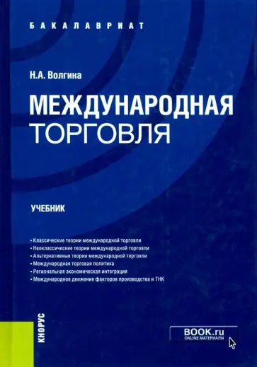 Наталья Волгина - Международная торговля. Учебник для бакалавров обложка книги