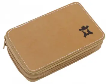 Пенал TIGER 2 отделения, кожа (TGAS18-G01E) обложка книги