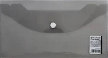 Папка-конверт с кнопкой для билетов (черная, 250х135 мм) (227315) обложка книги