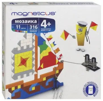 Мягкая магнитная мозаика "Парусник" (316 элементов, 11 цветов) (MM-011) Мягкая магнитная мозаика "Парусник" (316 элементов, 11 цветов) (MM-011) обложка книги