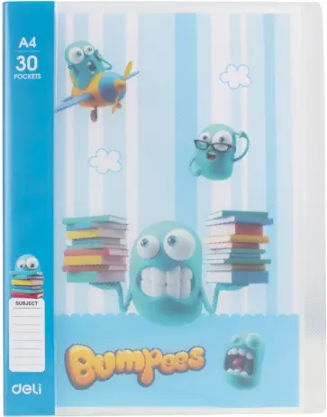 Папка с вкладышами "Bumpees" (А4, 30 вкладышей, в ассортименте) (EZ55102) обложка книги