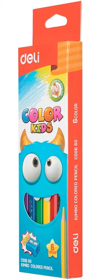 Карандаши 6 цветов "COLOR KIDS" трехграные (EC00660) обложка книги