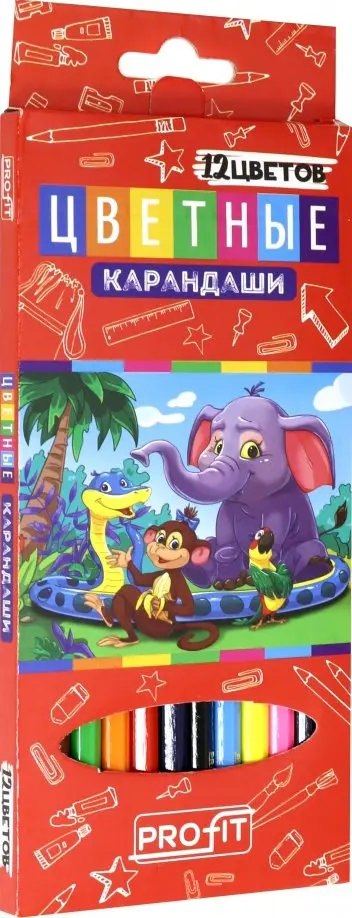 Карандаши 12 цветов "ЛЮБИМЫЕ ГЕРОИ" (КЦ-3150) обложка книги