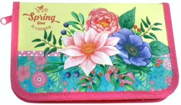 Пенал 1 отделение ВЕСЕННИЕ ЦВЕТЫ  (ПН-5817) обложка книги