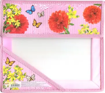 Папка для тетрадей  "Красные цветы", А5 (ПТ-9002) обложка книги