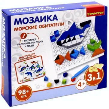 Мозаика "Морские обитатели", 98 деталей (ВВ3025) обложка книги
