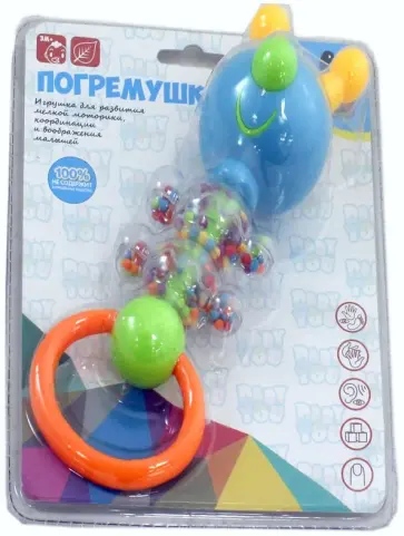 Погремушка пластиковая "Гусеница" (6608-9/ВВ1789) обложка книги