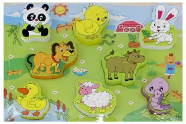 Пазл для малышей Животные, в пакете 22*30см (327) обложка книги