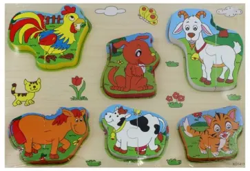 Пазл для малышей Животные, в пакете 22*30см (XQ1413) обложка книги