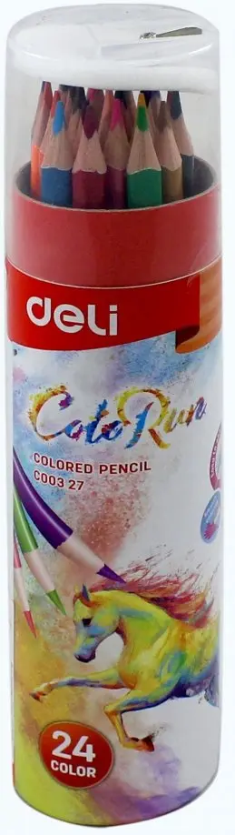 Карандаши цветные "ColoRun" (24 цвета, трехгранные, точилка) (EC00327) обложка книги