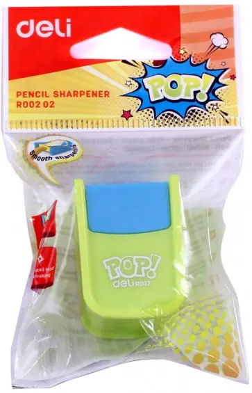 Точилка для карандашей "Deli" (1 отверстие, 8 мм, в ассортименте) (ER00202) обложка книги