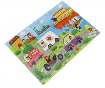 Пазл листовой "Транспорт", 24 детали обложка книги