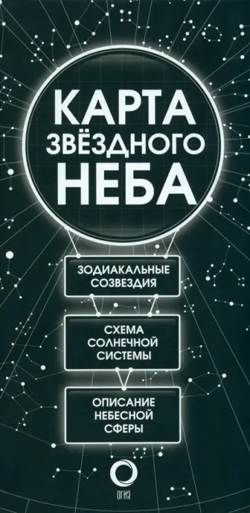 Карта звездного неба, складная, A1 обложка книги