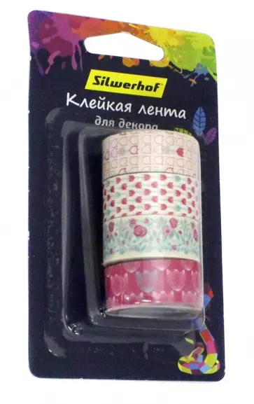 Клейкая лента Цветландия Цветы (набор 4 штуки) (899107) обложка книги