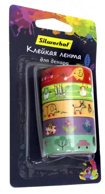 Клейкая лента Цветландия Игрушки (набор 5 штук) (899110) обложка книги