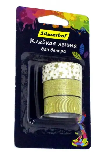 Клейкая лента Цветландия Золотые звезды (набор 3 штуки) (899111) обложка книги