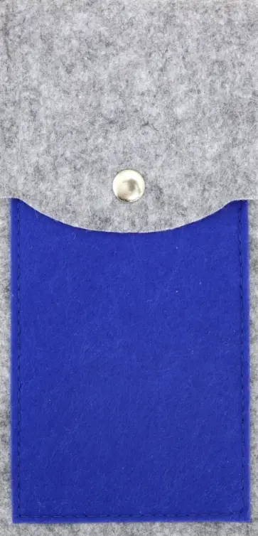 Пенал из фетра (серо-синий) обложка книги