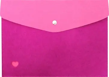 Папка А4 из фетра "Сердце" (фиолетовая) обложка книги