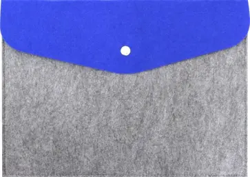 Папка А4 с карманом из фетра (серо-синяя) обложка книги