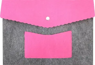 Папка А4 с карманом из фетра (серо-розовая) обложка книги