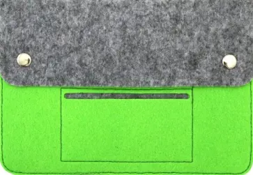 Папка А5 на 2-х кнопках из фетра (серо-зеленая) обложка книги