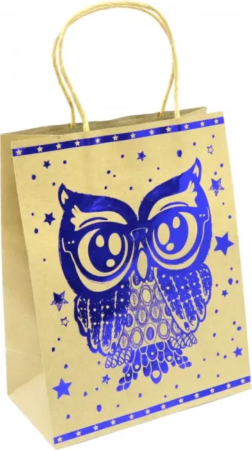 Пакет из крафт-бумаги, 17.8х22.9х9.8 "Сова" (79245) обложка книги