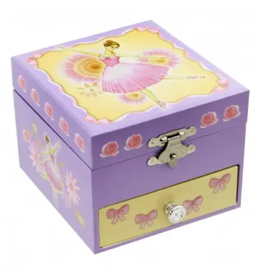 Шкатулка музыкальная "Балерина розово/сиреневая" (20000) (20903) обложка книги