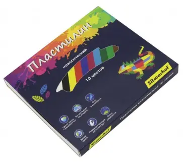 Пластилин 10 цветов "Цветландия" (956151-10) Пластилин 10 цветов "Цветландия" (956151-10) обложка книги