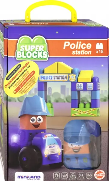 Конструктор блочный "Super Blocks. Отделение полиции" (32353) обложка книги
