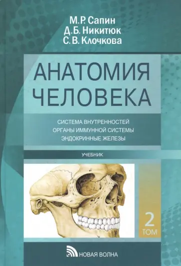Сапин, Клочкова - Анатомия человека. Учебник. В 3-х томах Сапин, Клочкова - Анатомия человека. Учебник. В 3-х томах обложка книги