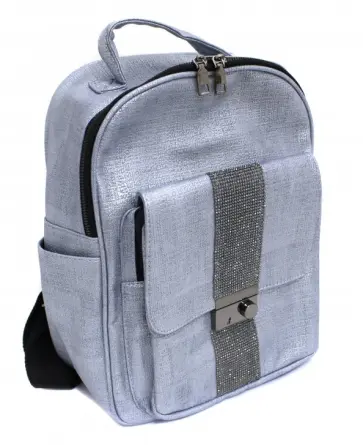 Рюкзак молодежный "Серо-голубой" (искусственная кожа) (46663) обложка книги