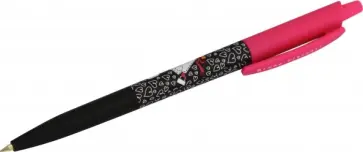 Ручка шариковая автоматическая "HappyClick. Девочка с собачкой" (0,5 мм, синяя) (20-0241/08) обложка книги