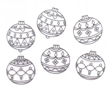 Витражи-мини "Набор 19. Новогодние шары" (6 штук) (23882) обложка книги