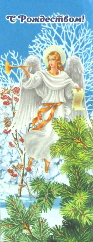 Закладка с магнитом "Рождество Христво/ Ангел/ Кормушка" обложка книги