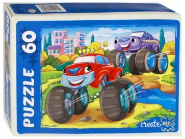 Puzzle-60 "Крутые джипы" (ПУ60-0622) обложка книги