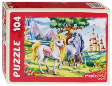 Puzzle-104 "Сказочные единороги" (П104-8744) обложка книги