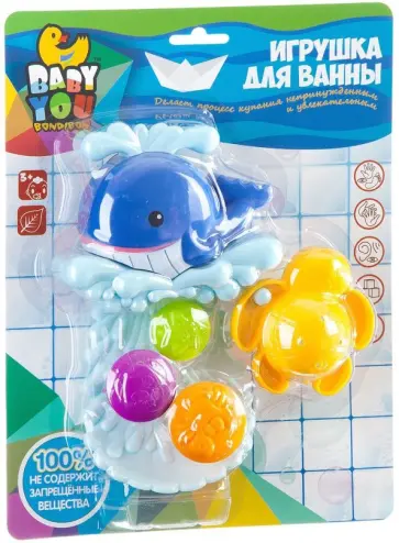 Игрушка для купания. Мельница "Кит на волнах" (Y13436029) обложка книги