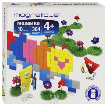 Магнитная Мозаика "Гусеница" (384 элементов, 10 цветов) (MM-016) Магнитная Мозаика "Гусеница" (384 элементов, 10 цветов) (MM-016) обложка книги