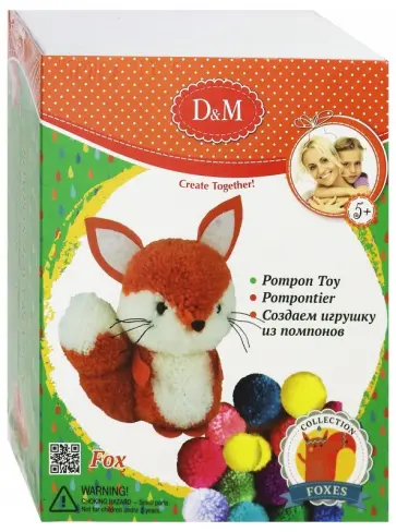 Набор создаем игрушку из помпонов "Лисенок" (67829) обложка книги