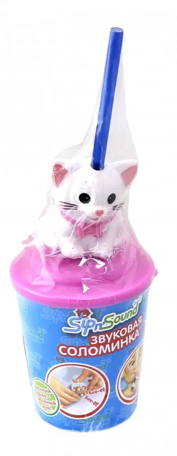 Звуковая соломинка (кошка белая) (16006-2) обложка книги