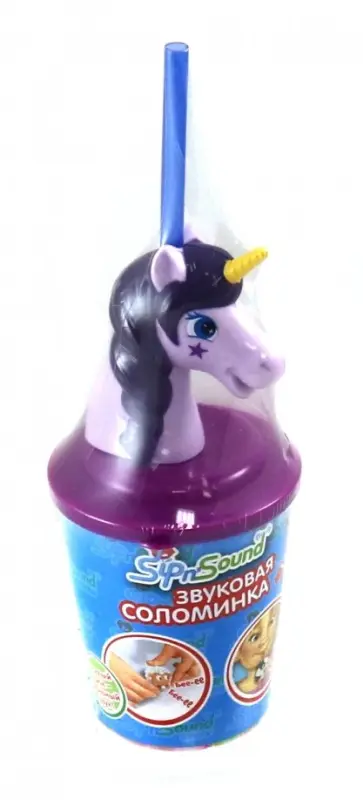 Звуковая соломинка "Единорог" (сиреневый) (16005-1) обложка книги
