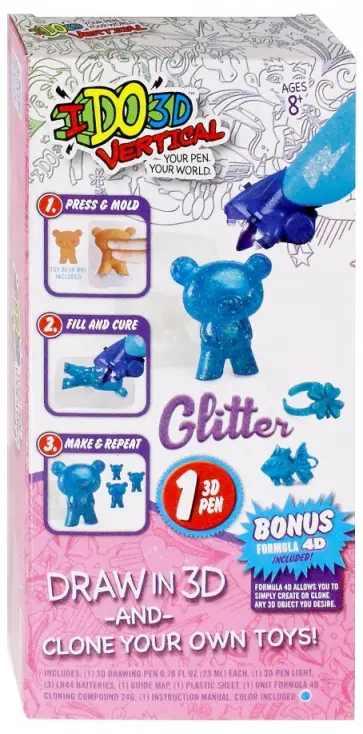 3D ручка "Вертикаль-Глиттер" 1 ручка (голубая) (176075) обложка книги