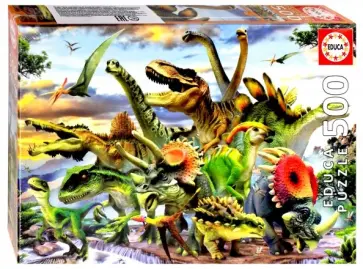 Пазл-500 "Динозавры" (17961) обложка книги