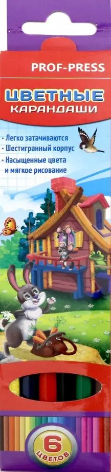 Карандаши 6 цветов "СКАЗОЧНЫЕ ГЕРОИ" (К-7267) обложка книги